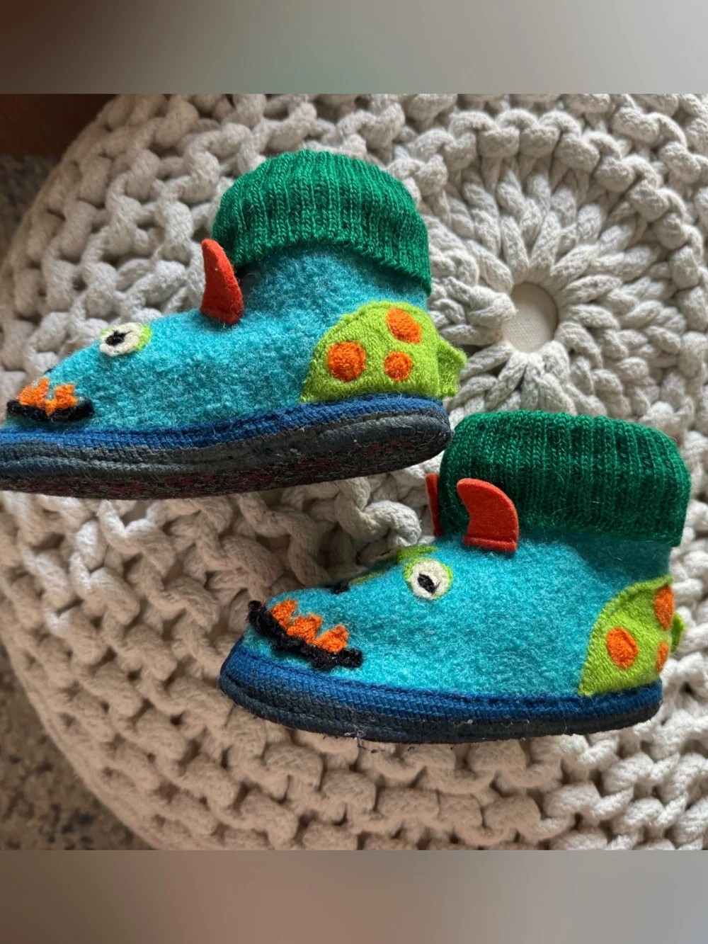 Kids' Boiled Wool Monster Slipper Boots by Haflinger